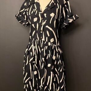 ASOS Patterned Black & White Smock/Dress